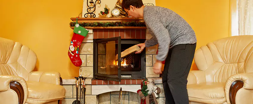 Rusted Metal Fireplace Restoration in Centerville, Ohio
